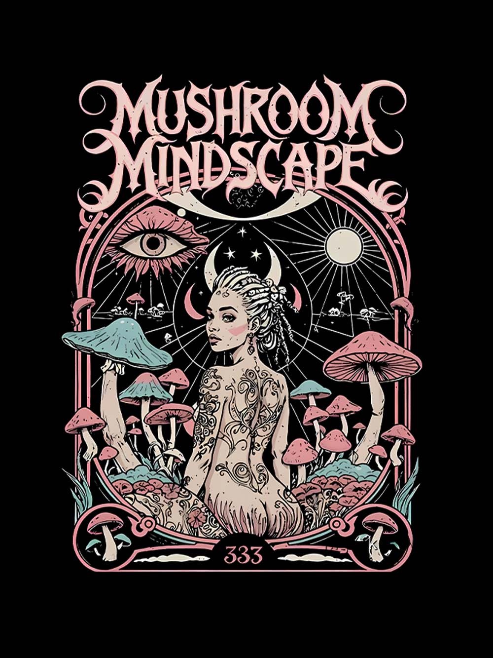 Mushroom Mindscape Washed Tank Top