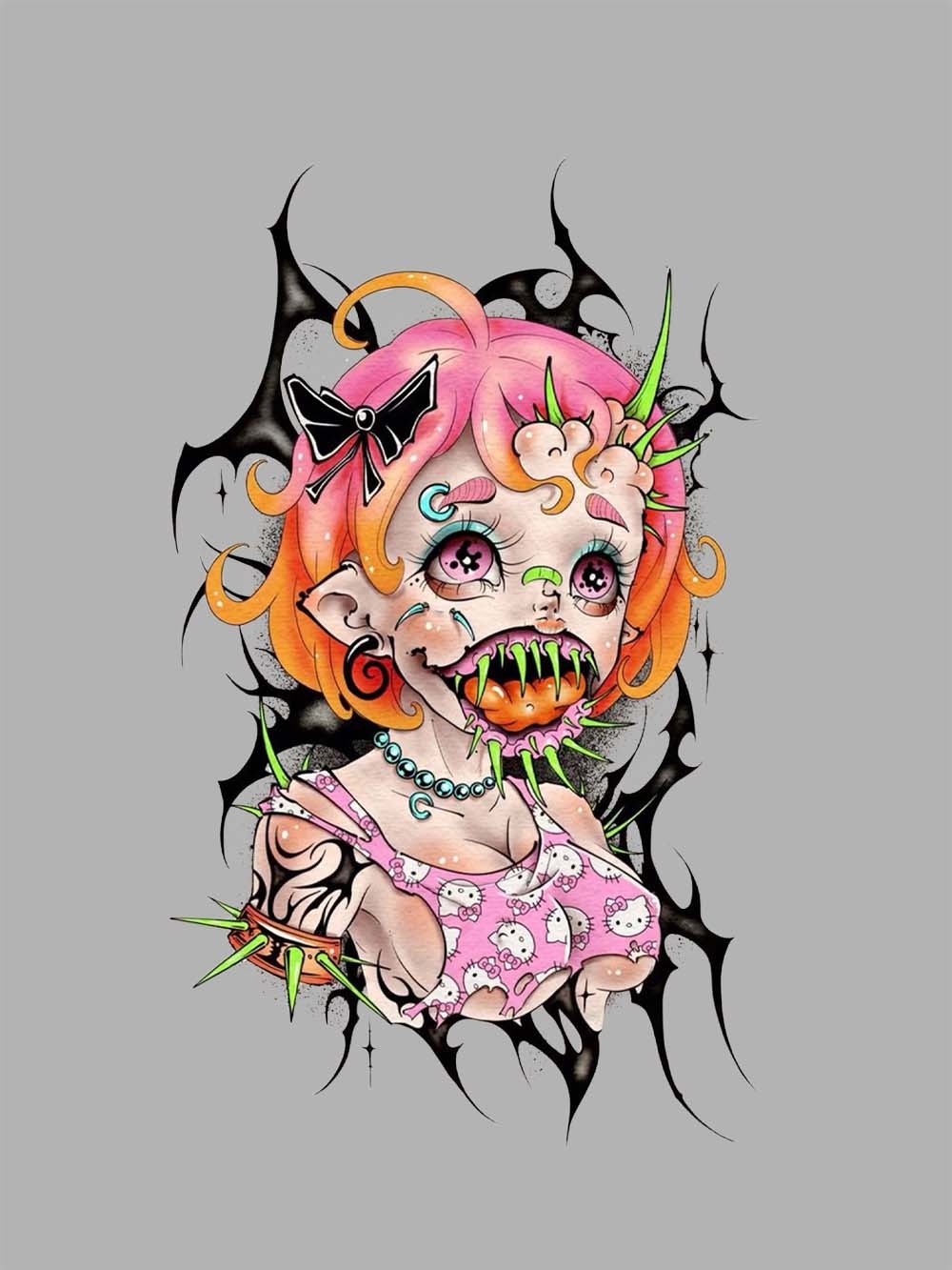 Twisted Kawaii Washed Tshirt