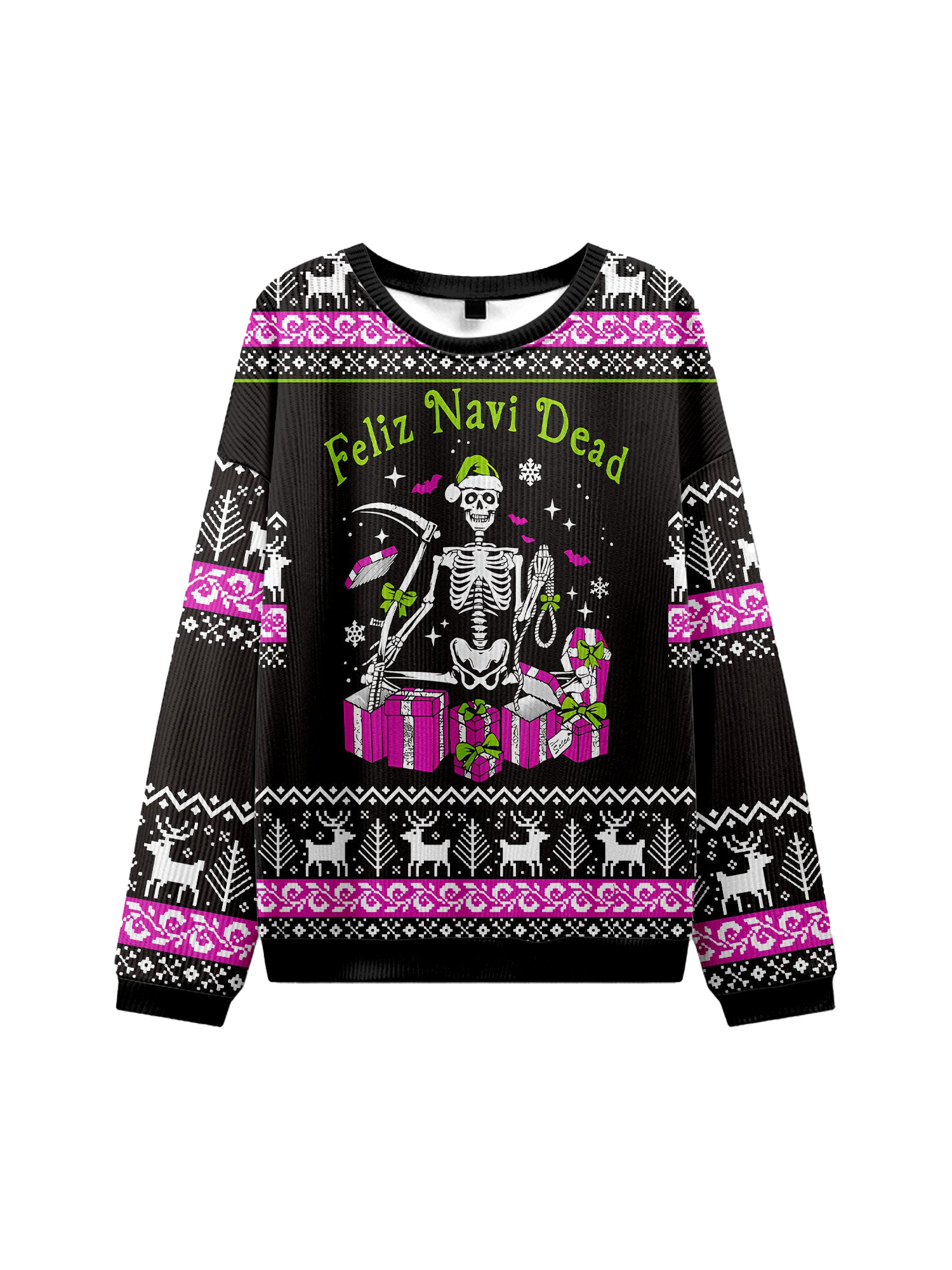 FELIZ NAVI DEAD UGLY CHRISTMAS SWEATSHIRT