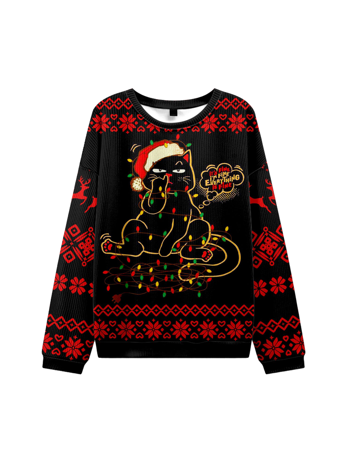 IT'M FINE UGLY CHRISTMAS SWEATSHIRT-ClassyOutlaw Sale