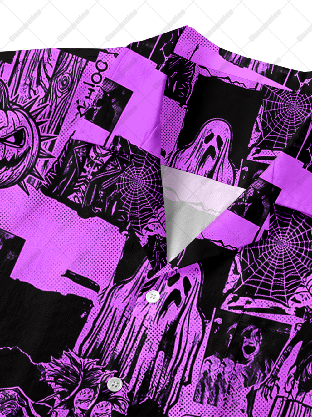 HAUNTED CLIPS BUTTON UP POCKET SHIRT