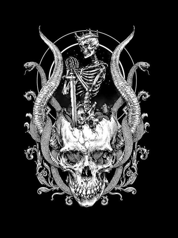 Skeleton King Washed Tank Top