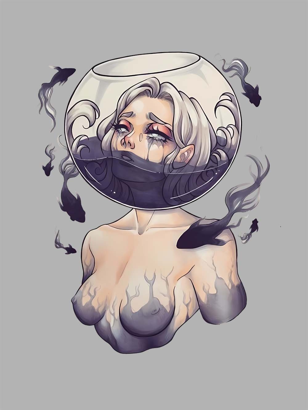 DROWNING IN SILENCE WASHED TSHIRT