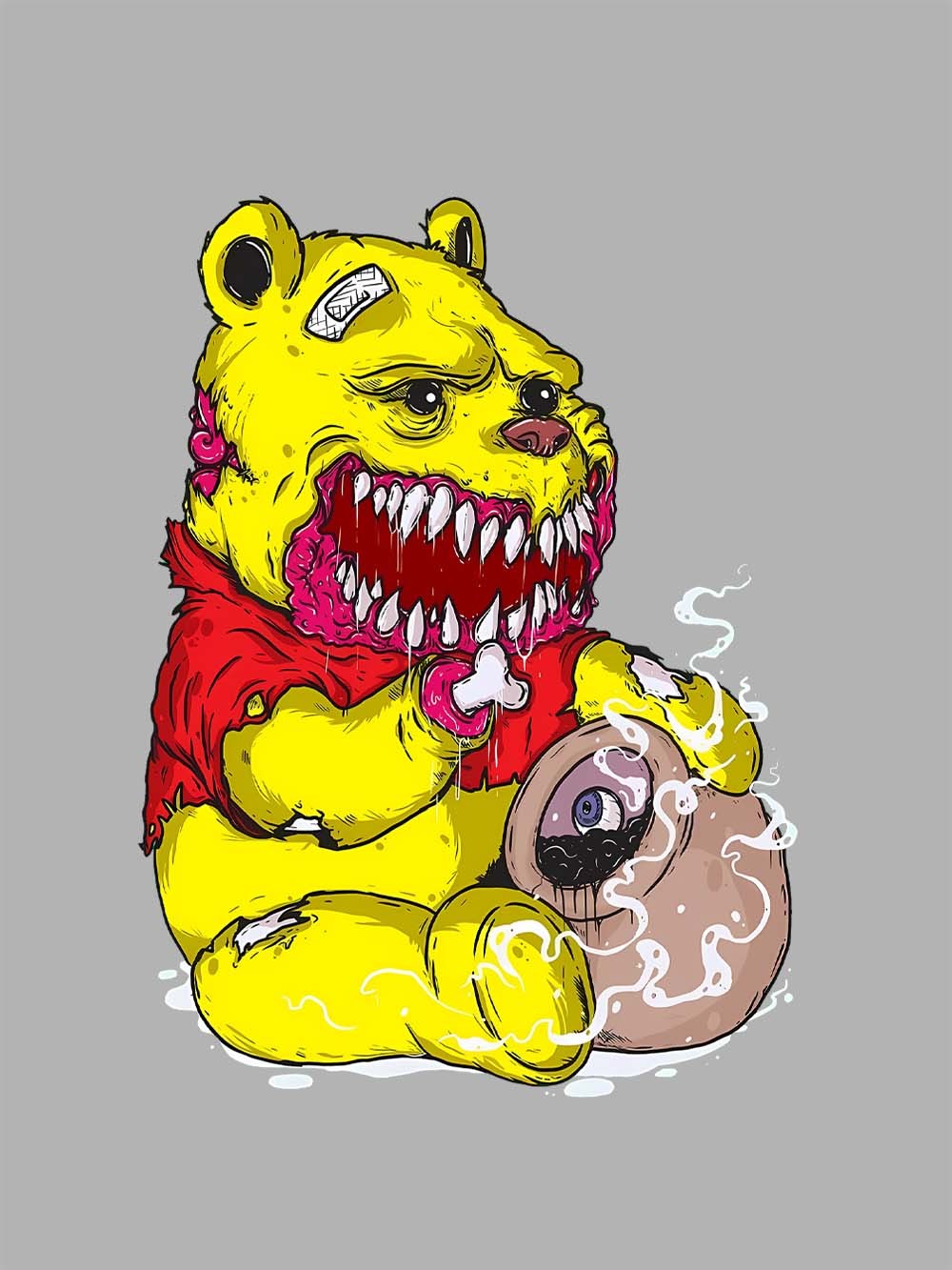 Ferocious Bear with a Twisted Appetite Washed Tshirt