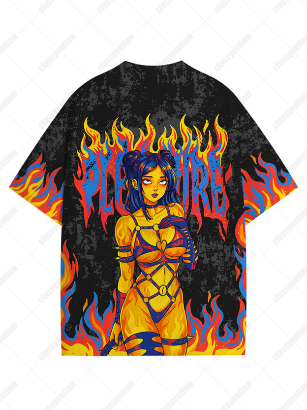 Pleasure Eco Oversized Graphic Tees