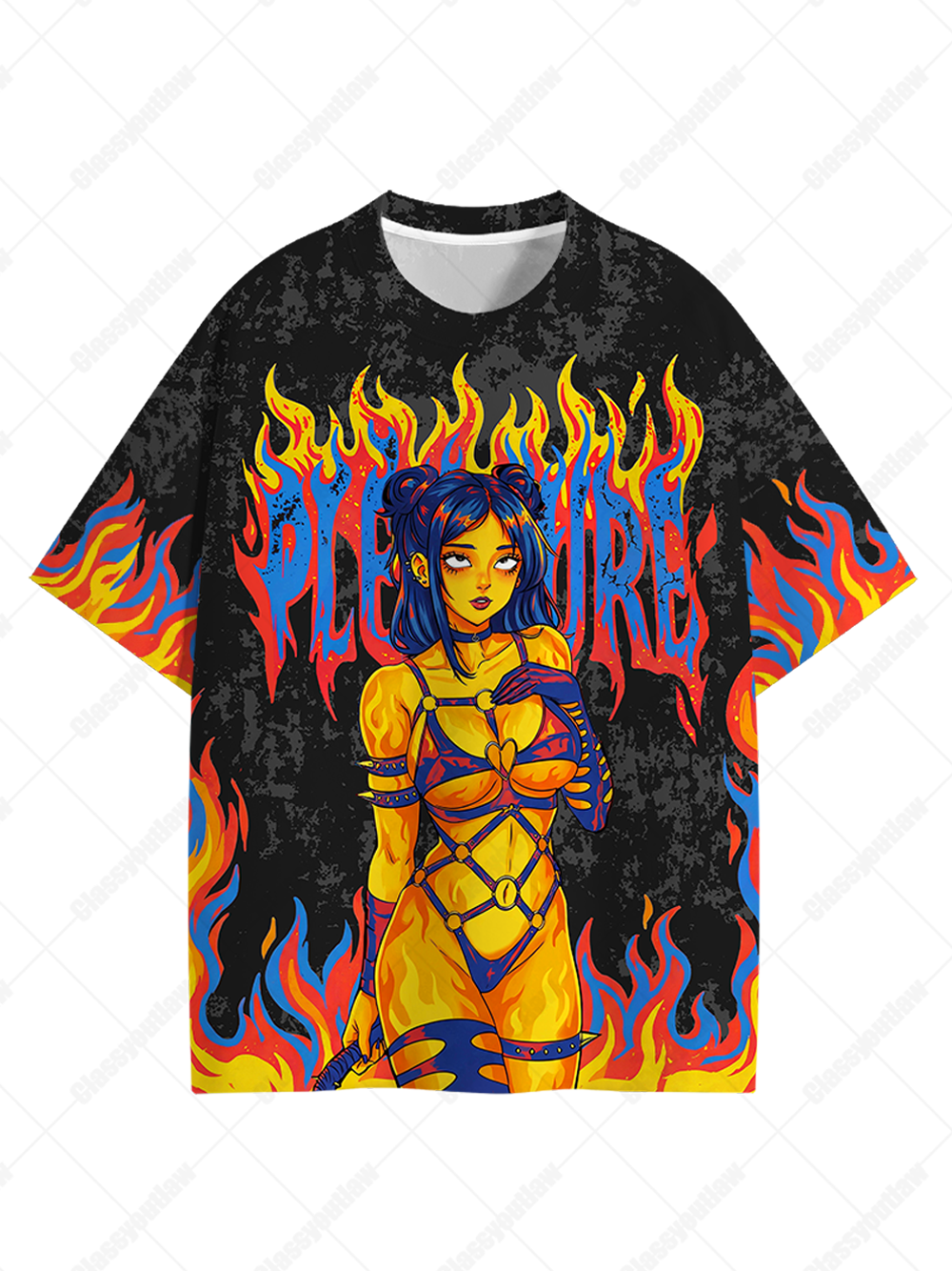 Pleasure Eco Oversized Graphic Tees-ClassyOutlaw Sale