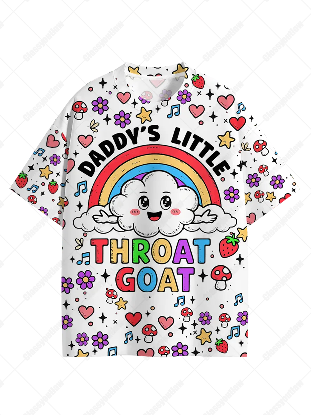 Throat Goat Eco Oversized Graphic Tees
