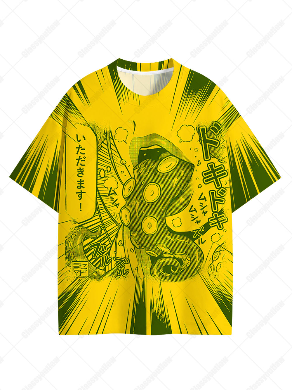 Tentacle Eco Oversized Graphic Tees-ClassyOutlaw Sale