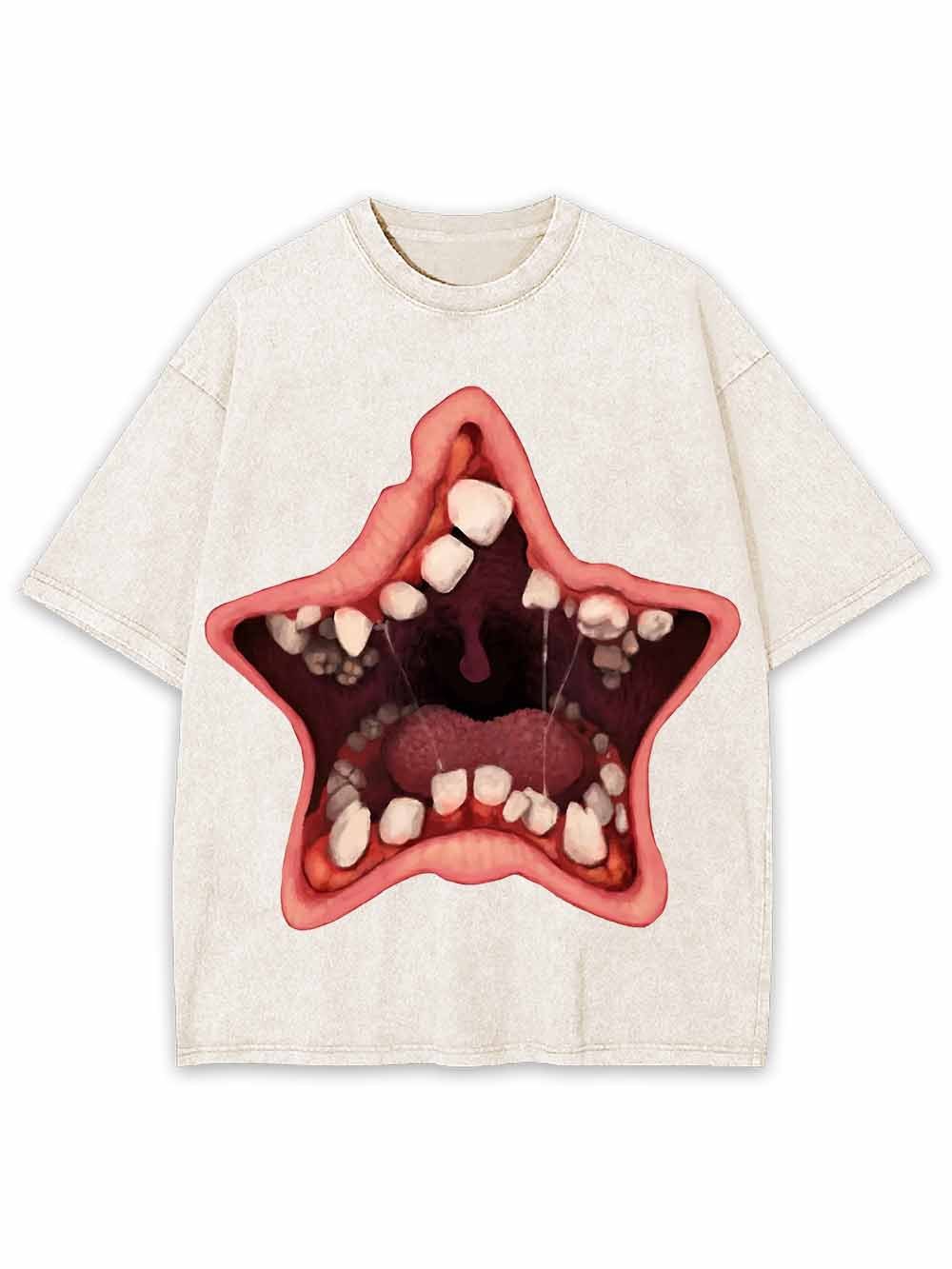 Starfish Mouth with Teeth Washed Tshirt
