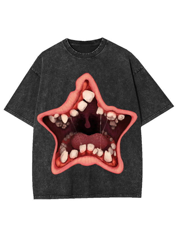Starfish Mouth with Teeth Washed Tshirt