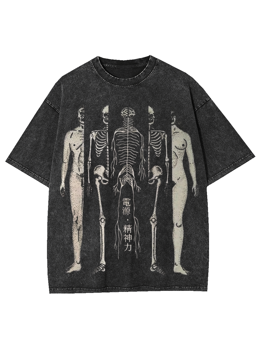 Human Anatomy and Energy Washed Tshirt