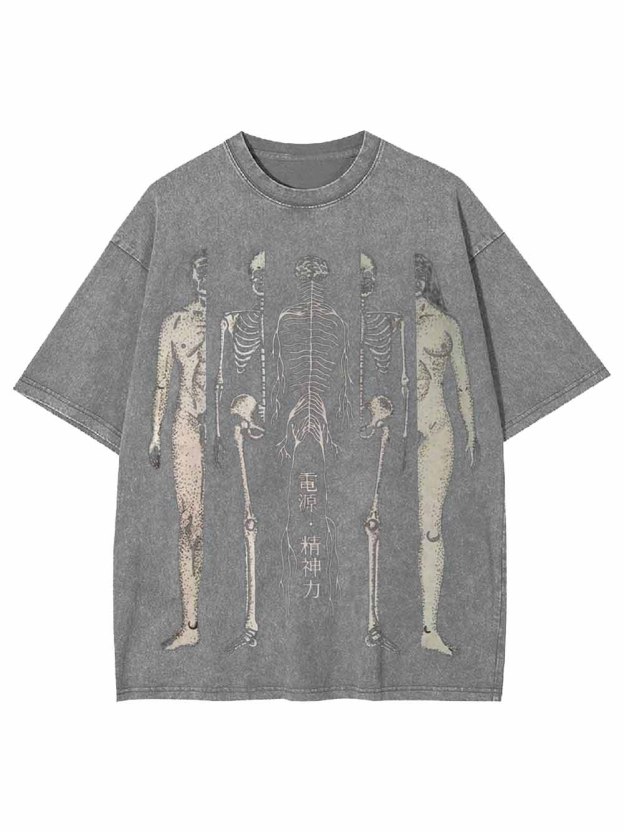 Human Anatomy and Energy Washed Tshirt