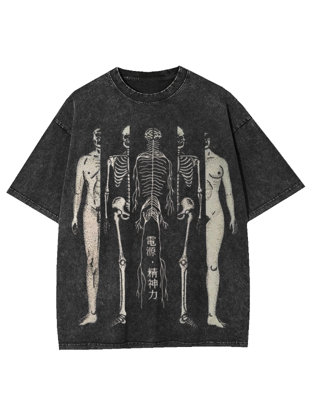 Human Anatomy and Energy Washed Tshirt