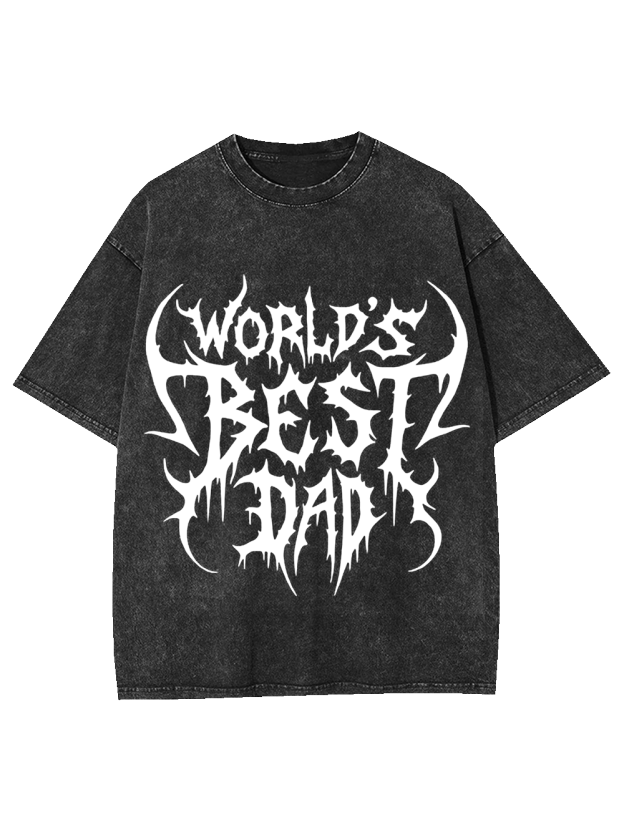 World's Best Dad Washed Tshirt