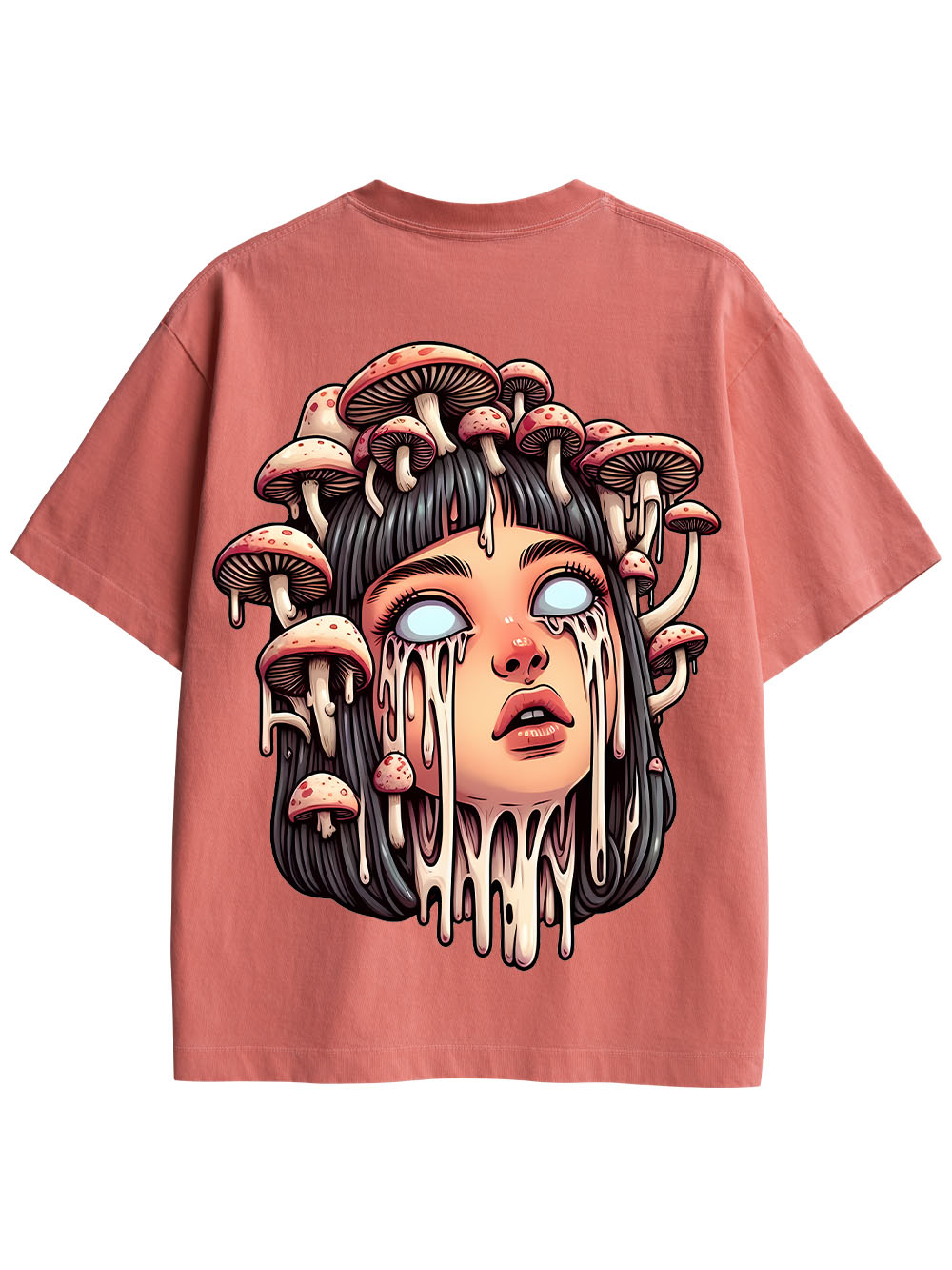 MELTING GIRL DOUBLE SIDED PRINT WASHED TSHIRT