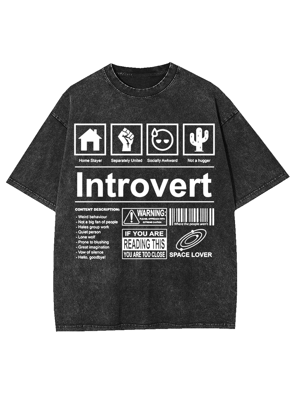 Introvert Washed Tshirt