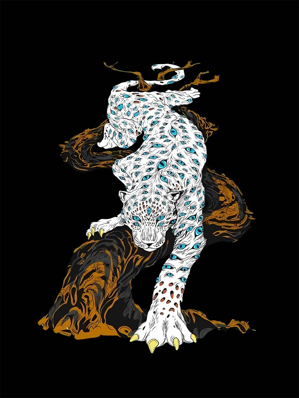 Eyes Of A Leopard Washed Tshirt