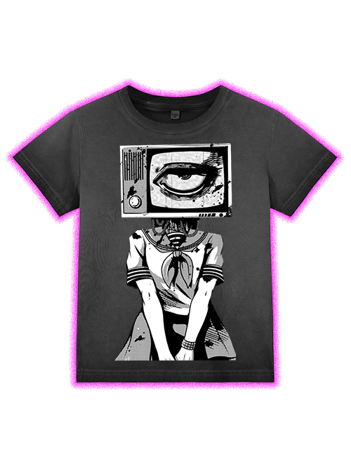 Eye On Screen Washed Slim Tshirt