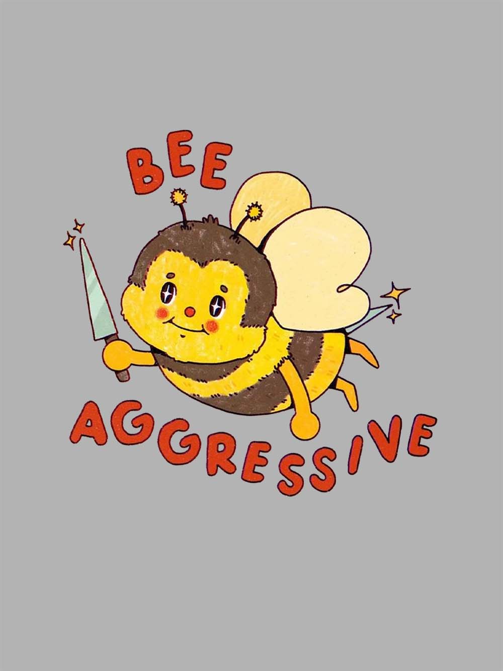 Bee Aggressive Washed Tshirt
