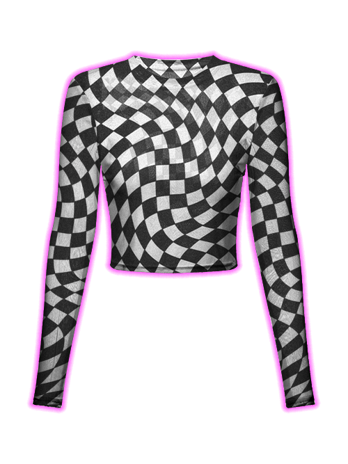 Warped Checkers Mesh Top