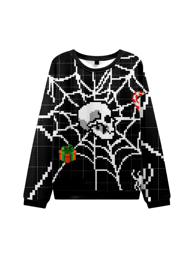 SPIDER WEB UGLY CHRISTMAS SWEATSHIRT