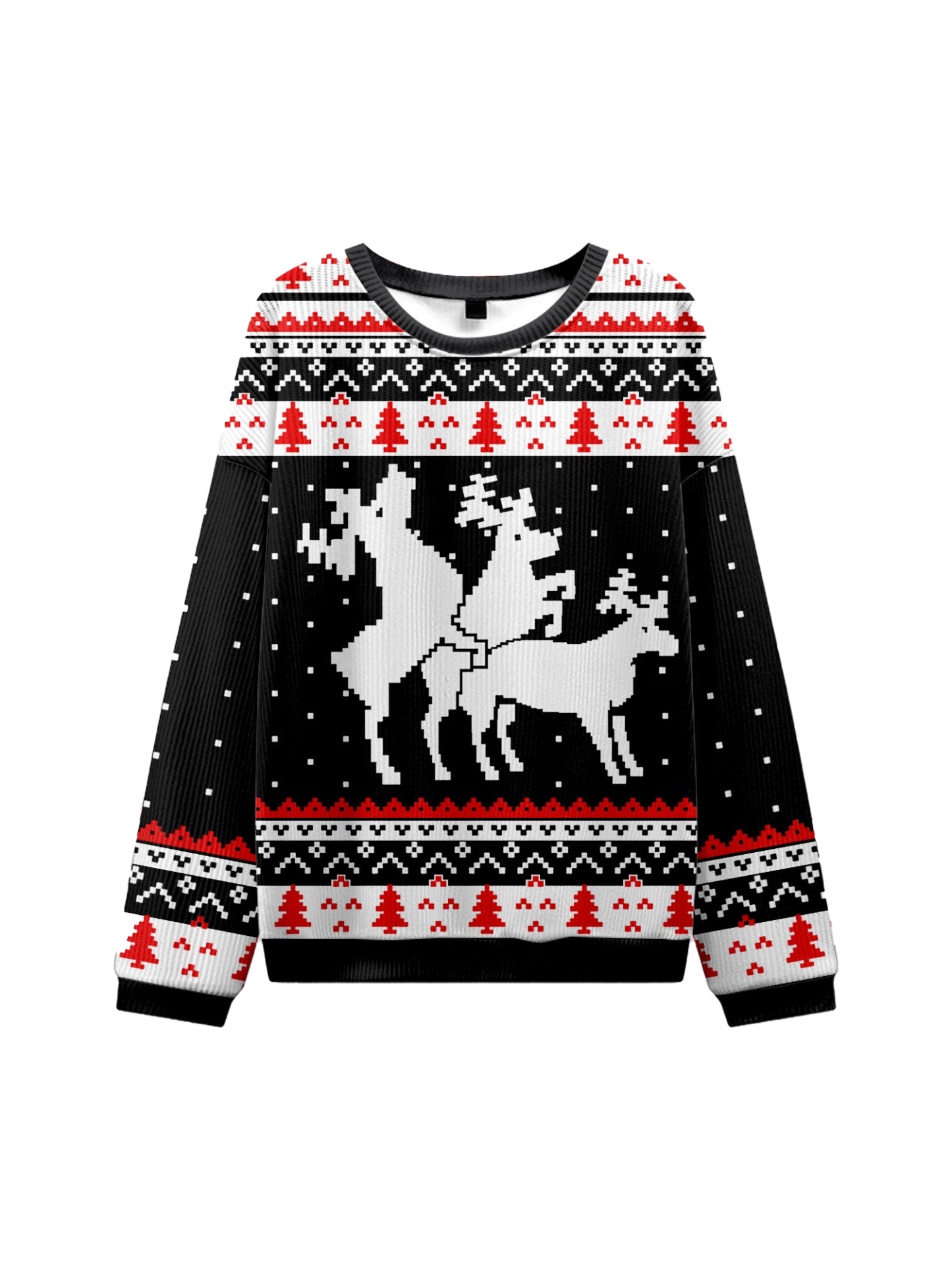F*K ELK UGLY CHRISTMAS SWEATSHIRT-ClassyOutlaw Sale