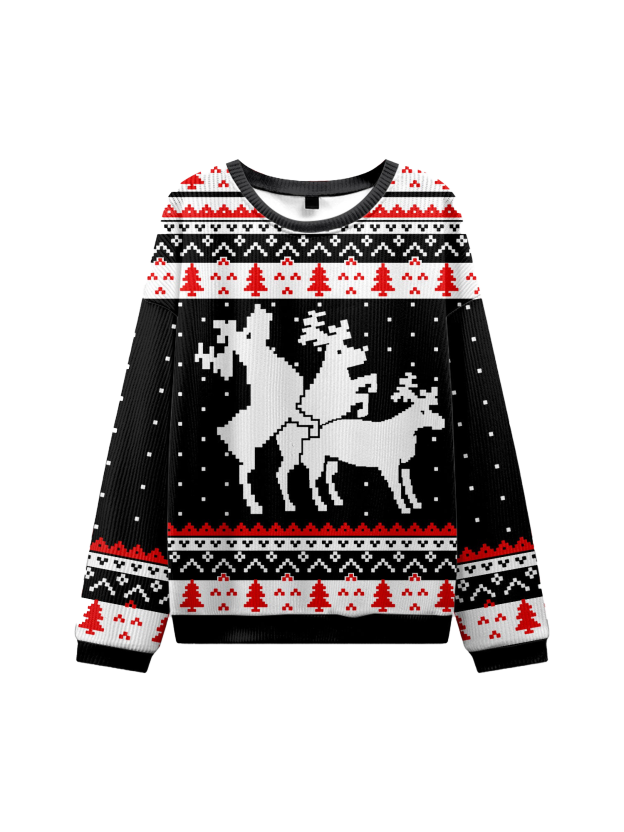 F*K ELK UGLY CHRISTMAS SWEATSHIRT