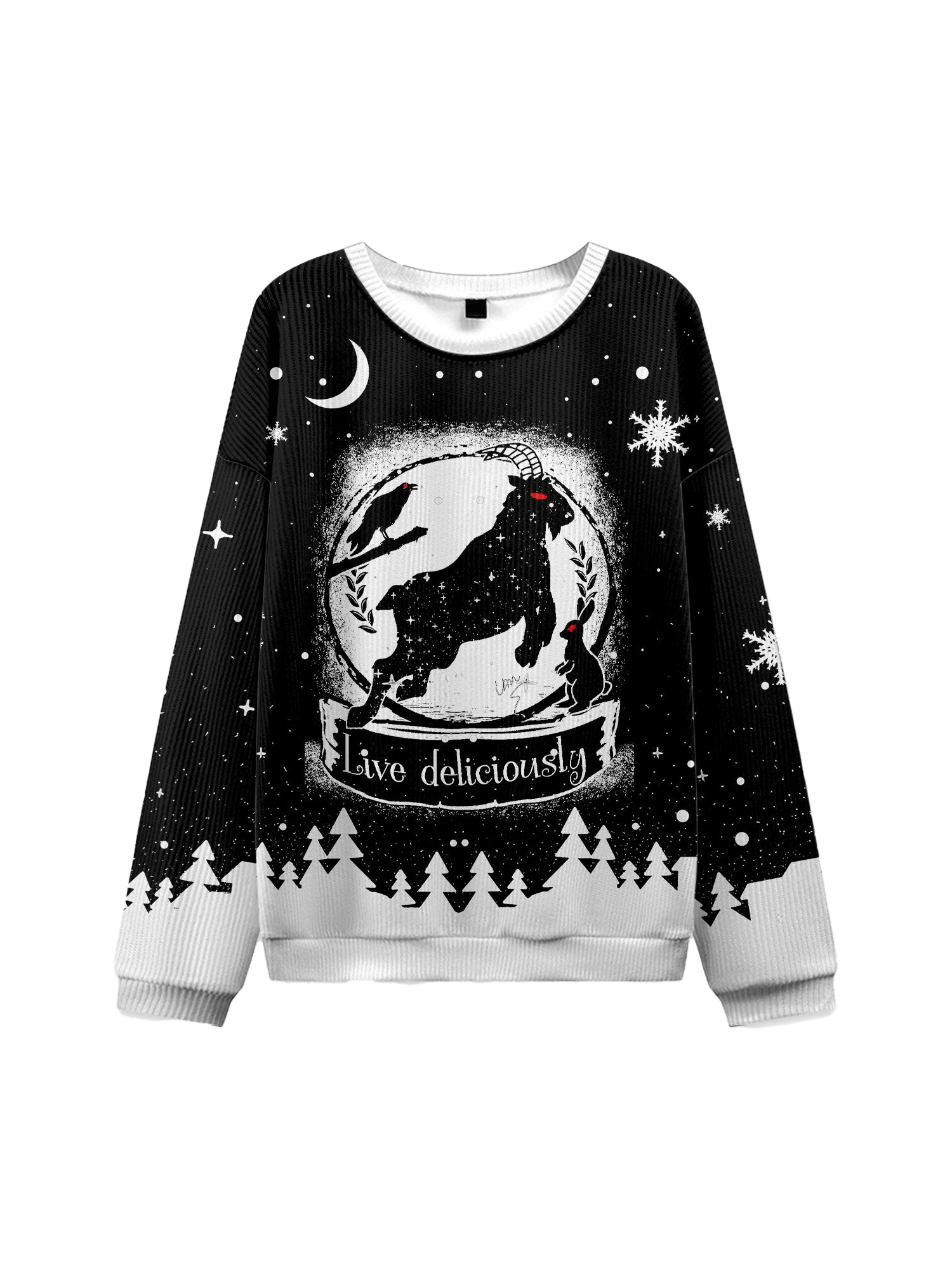 LIVE DELICIOUSLY UGLY CHRISTMAS SWEATSHIRT