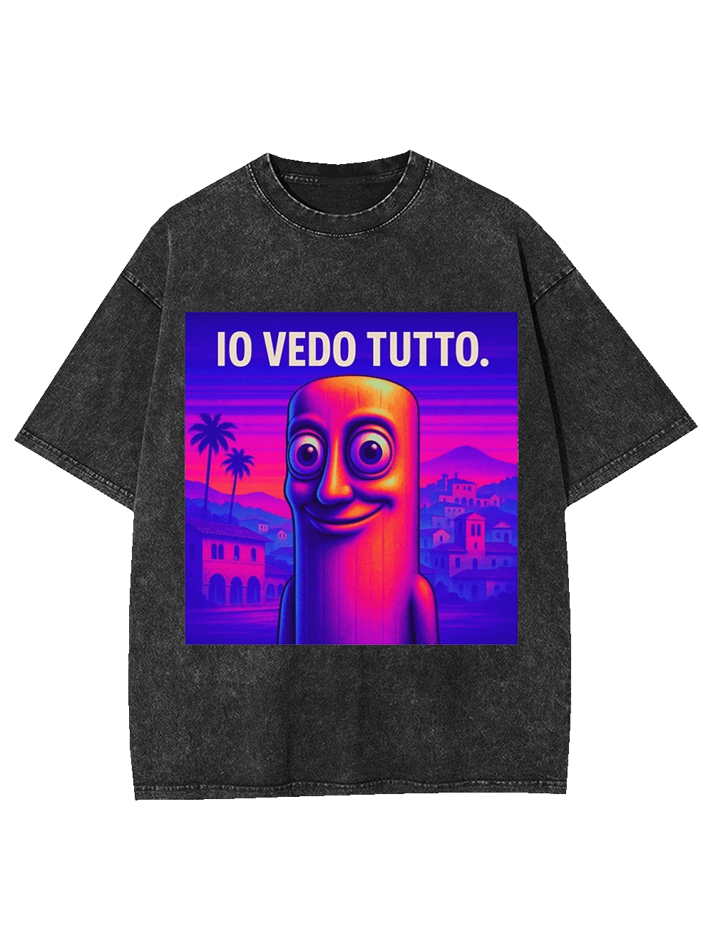 IO VEDO TUTTO WASHED TSHIRT