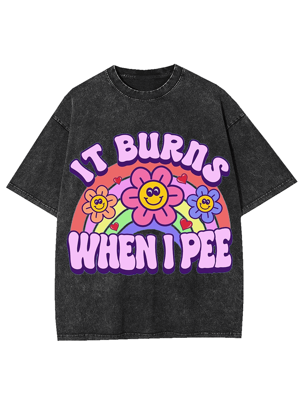 IT BURNS WHEN I PEE WASHED TSHIRT
