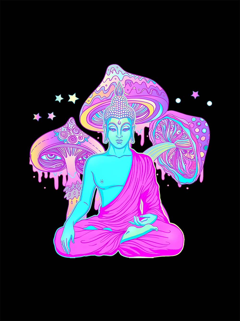 PSYCHEDELIC DEITY WASHED TSHIRT