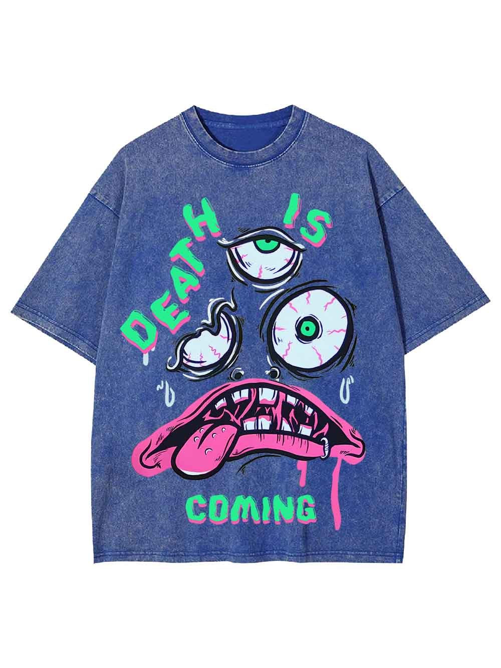 DEATH IS COMING WASHED TSHIRT
