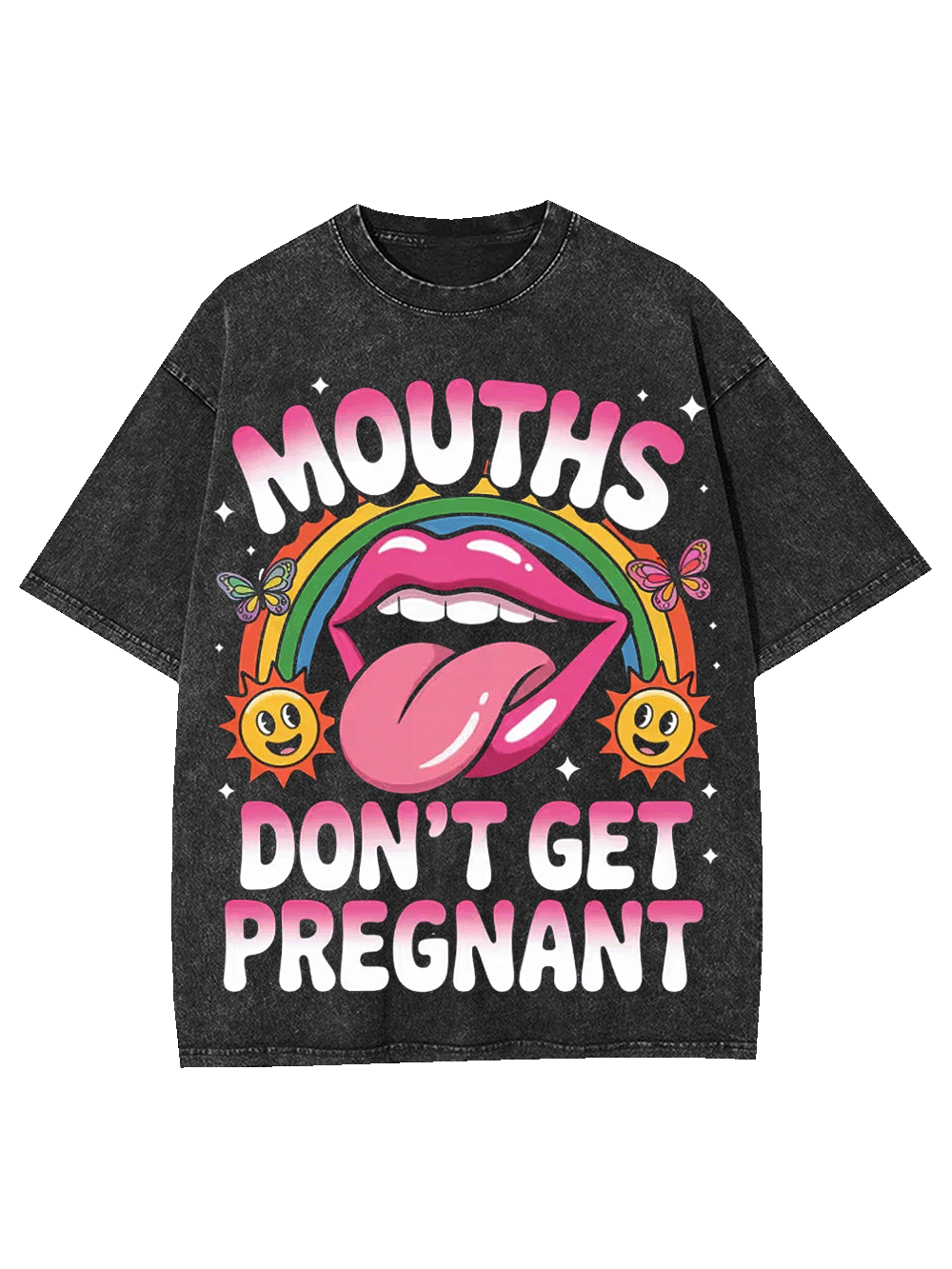 DON'T GET PREGNANT WASHED TSHIRT-ClassyOutlaw Sale