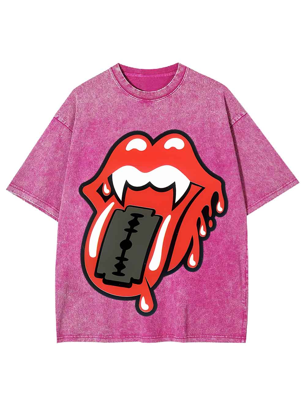 LIPS OF ROCK WASHED TSHIRT