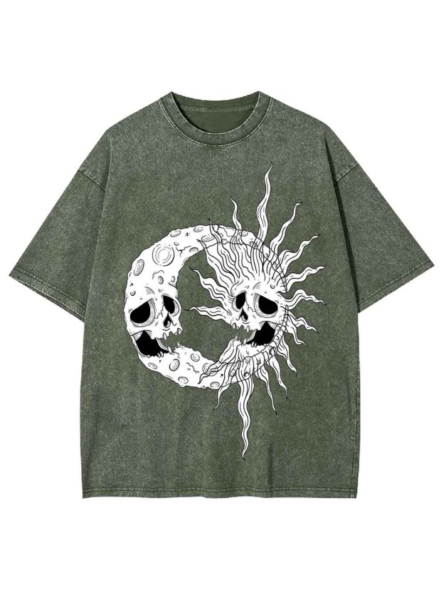 Celestial Skull Washed Tshirt