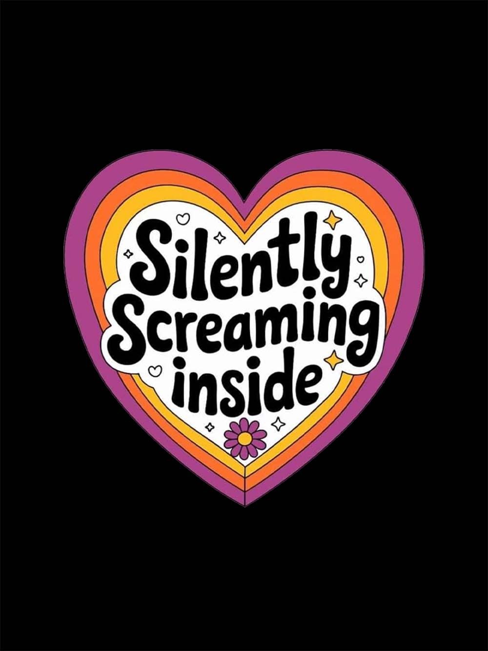 SILENTLY SCREAMING INSIDE WASHED TSHIRT