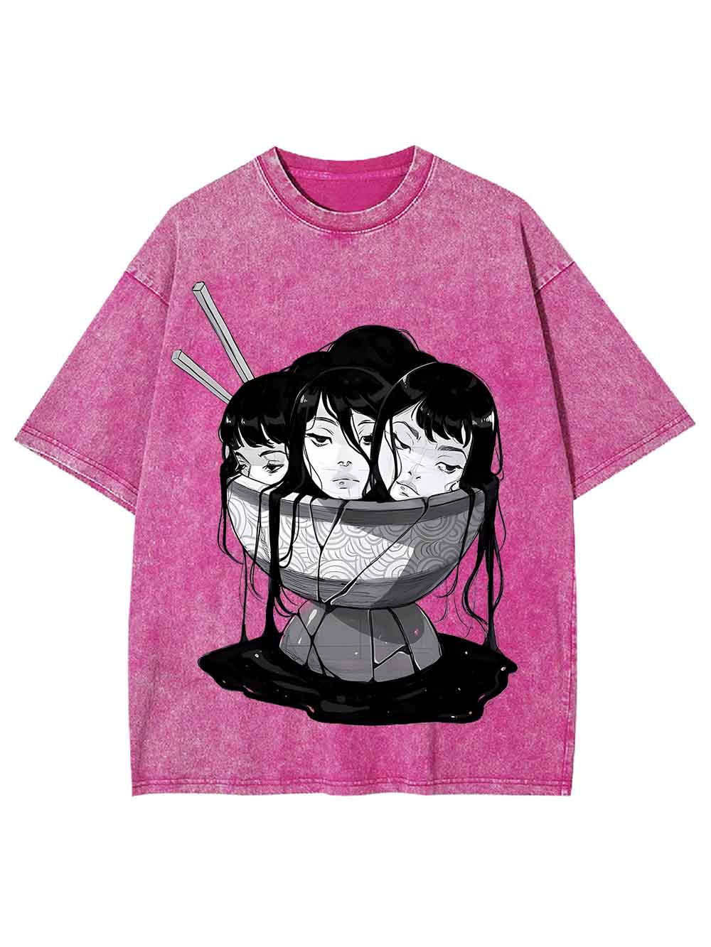 Three Faces in a Bowl Washed Tshirt