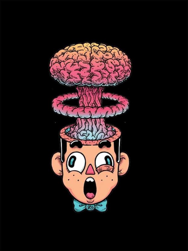 Brain Explosion Washed Tshirt