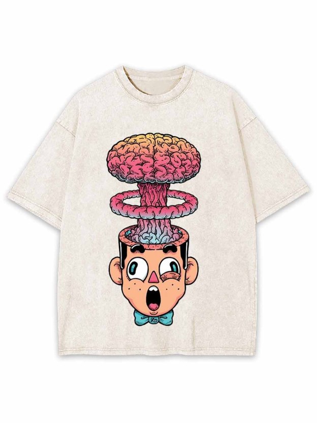 Brain Explosion Washed Tshirt