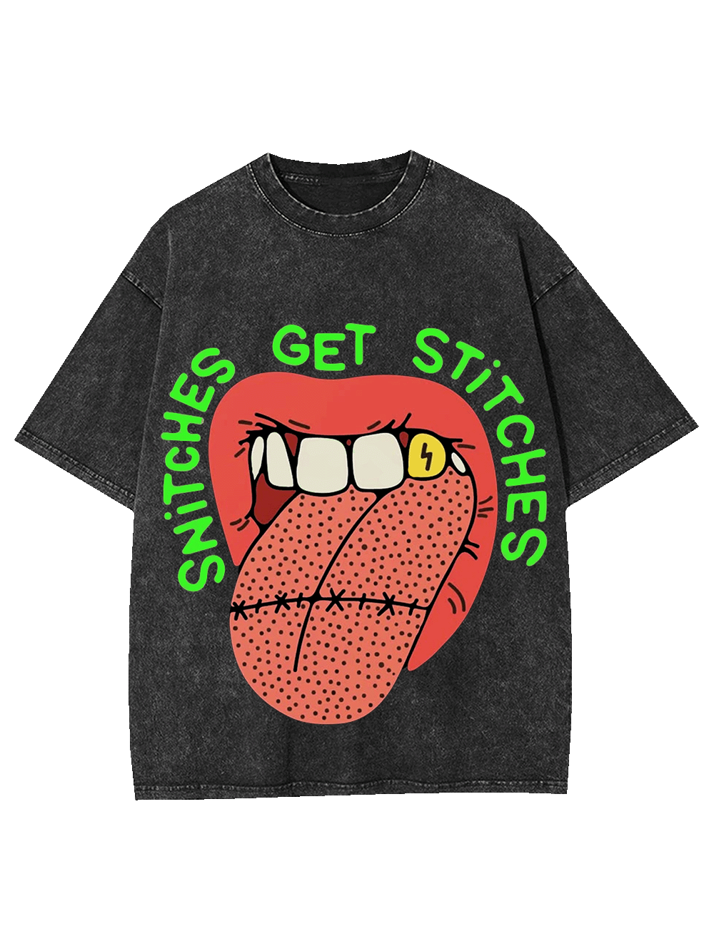 Snitches Get Stitches Washed Tshirt