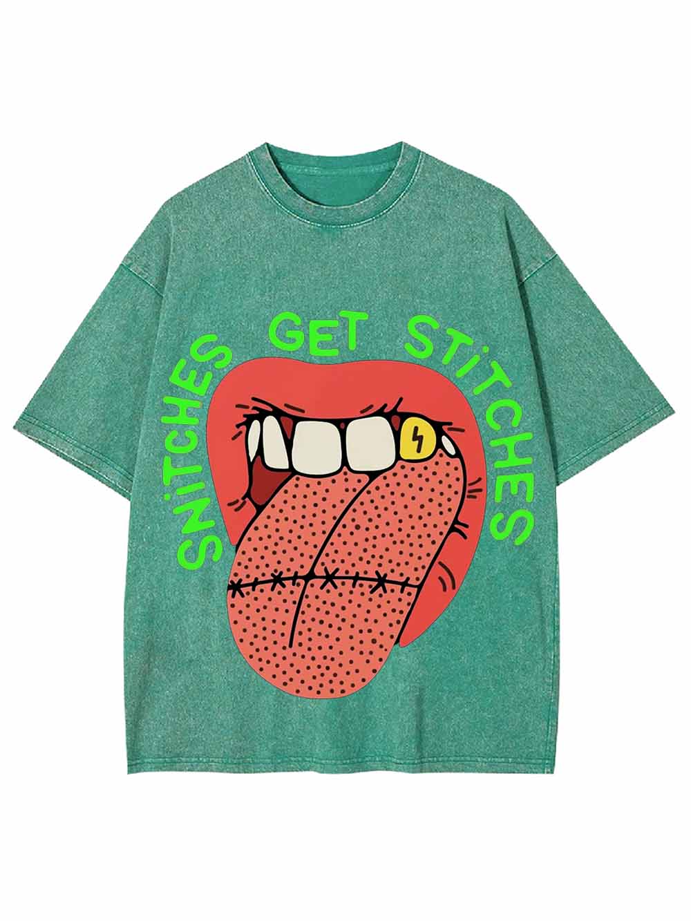 Snitches Get Stitches Washed Tshirt