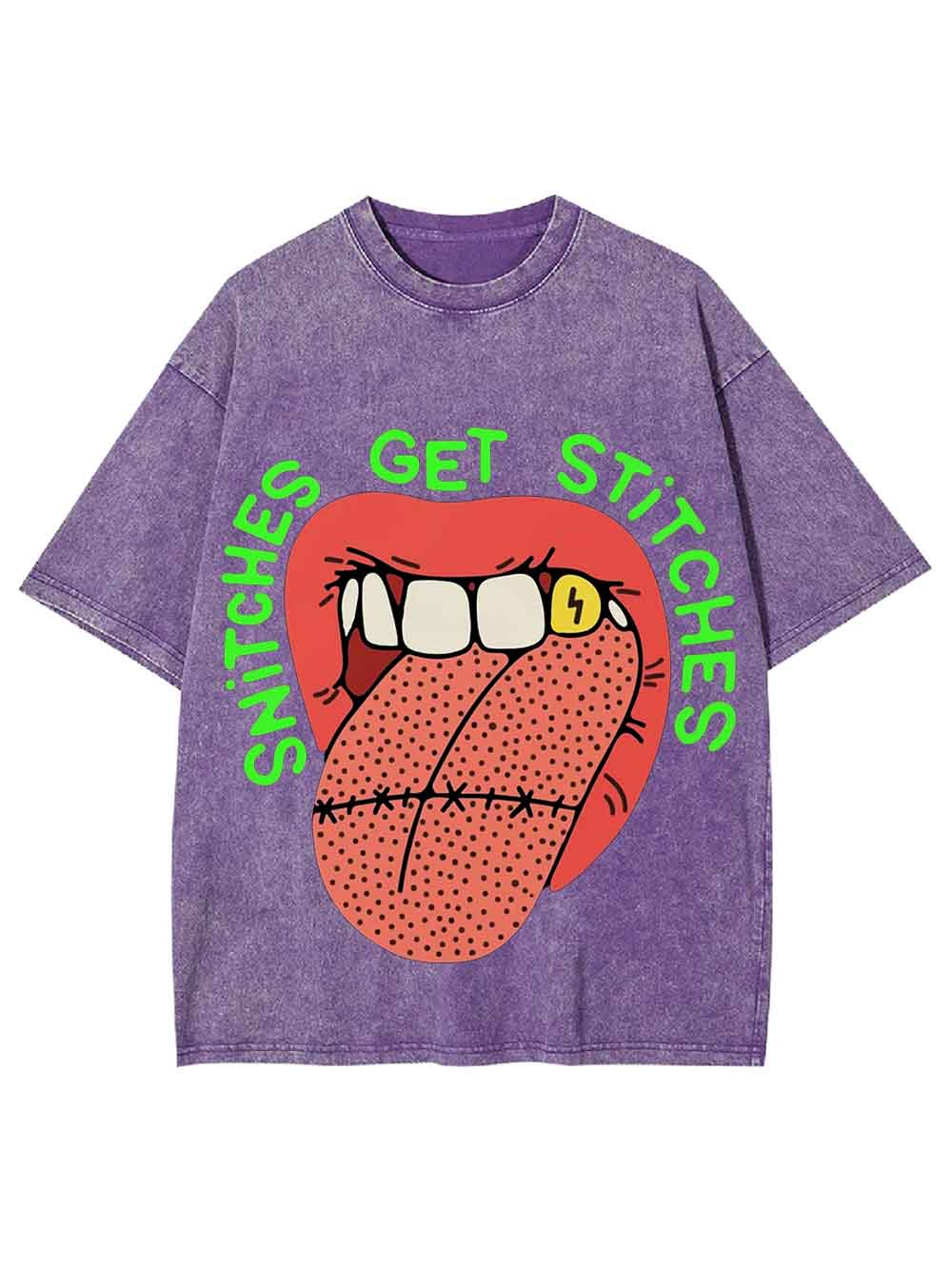 Snitches Get Stitches Washed Tshirt