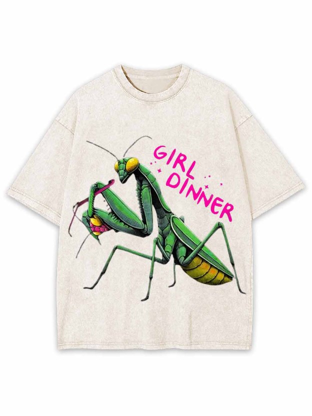 Girl Dinner Washed Tshirt