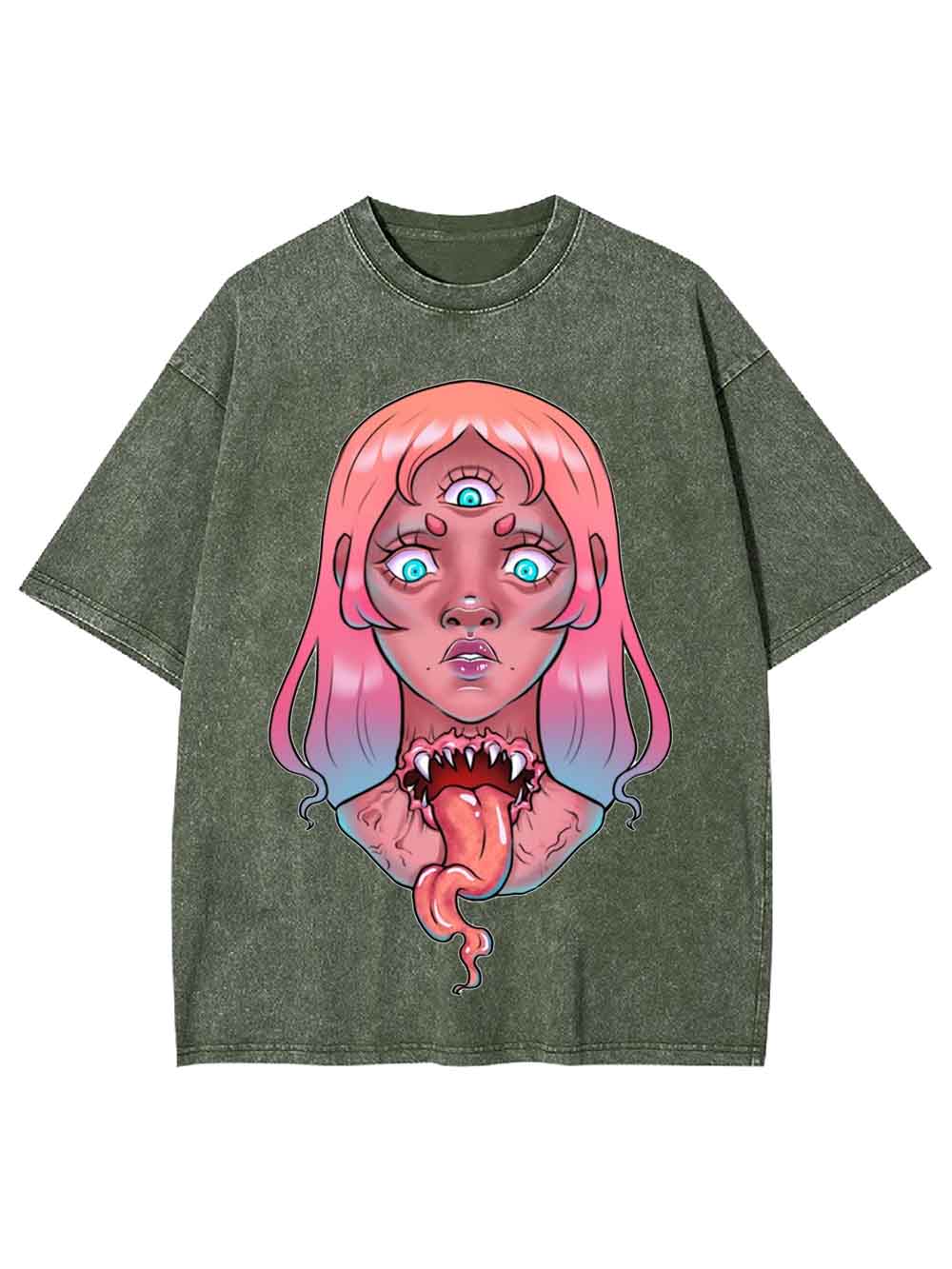 Triple Eye Witch Washed Tshirt