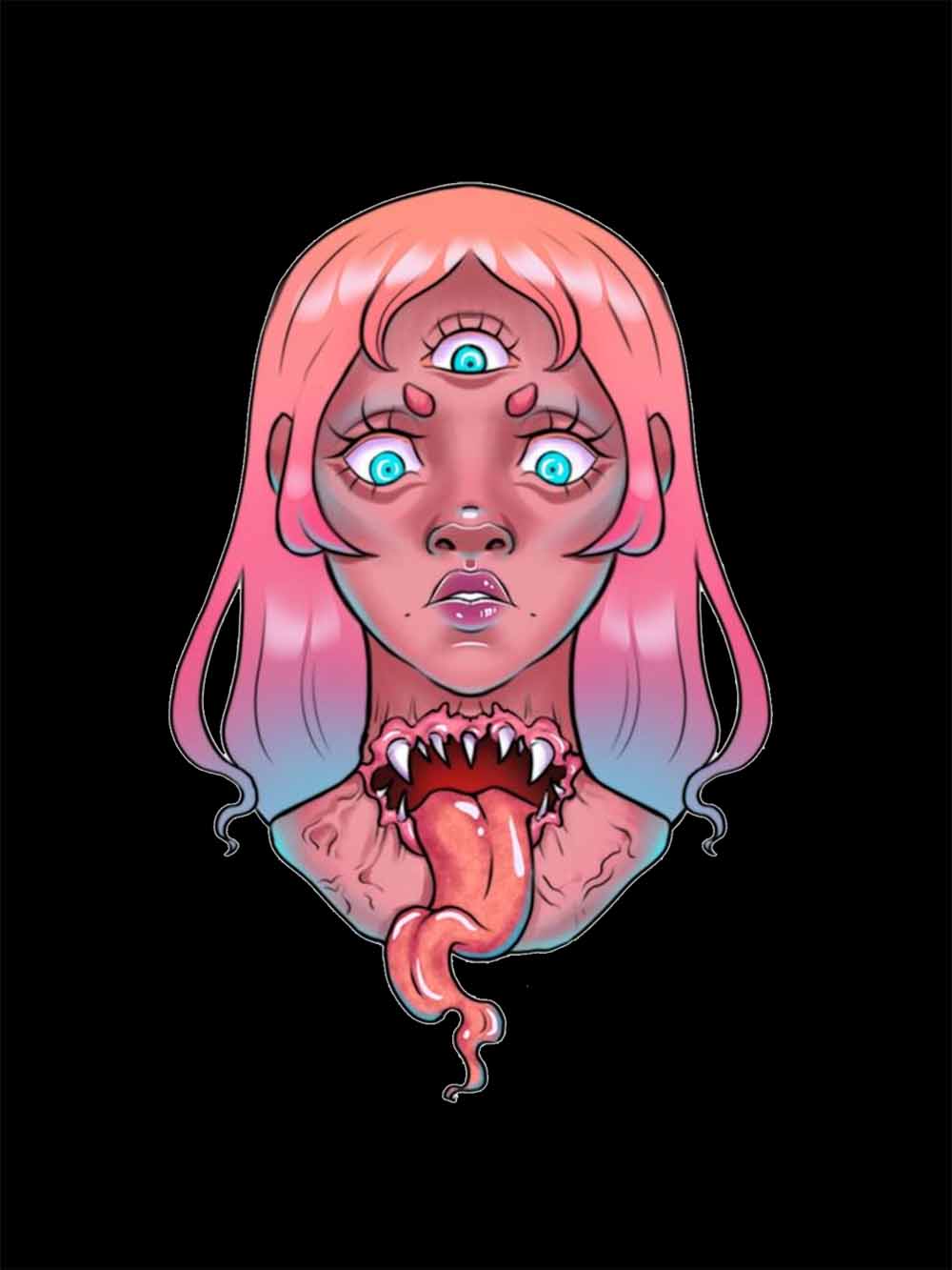 Triple Eye Witch Washed Tshirt