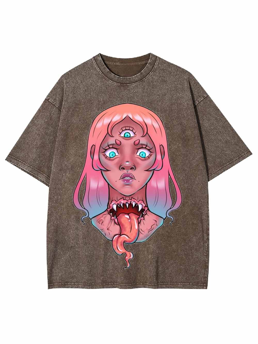 Triple Eye Witch Washed Tshirt