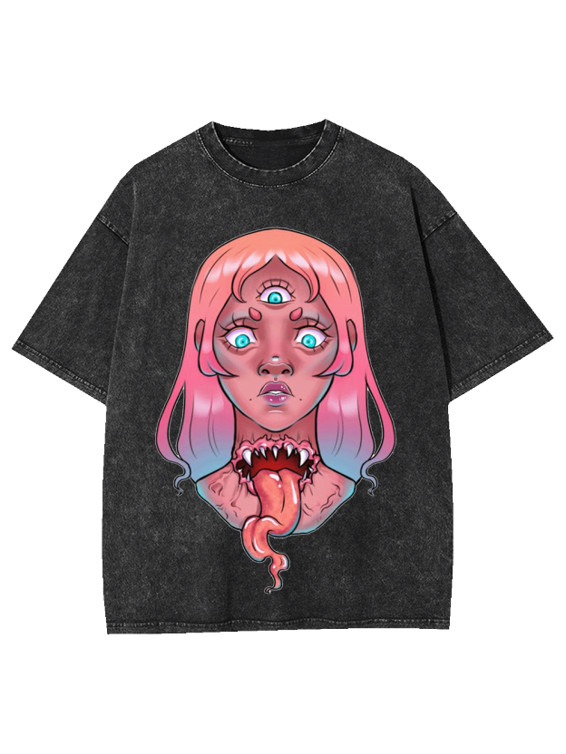 Triple Eye Witch Washed Tshirt