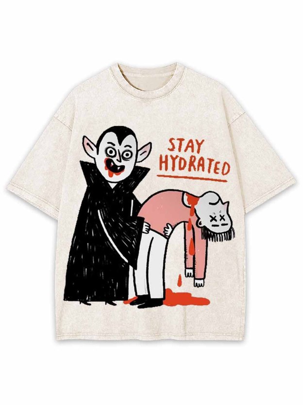 Stay Hydrated Washed Tshirt
