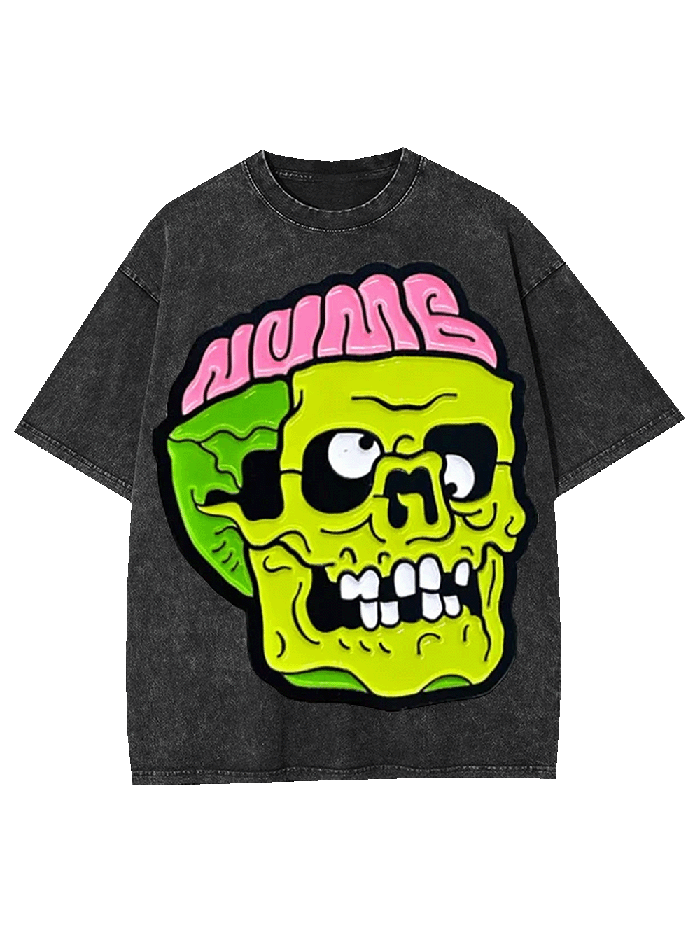 Neon Mind Skull Washed Tshirt