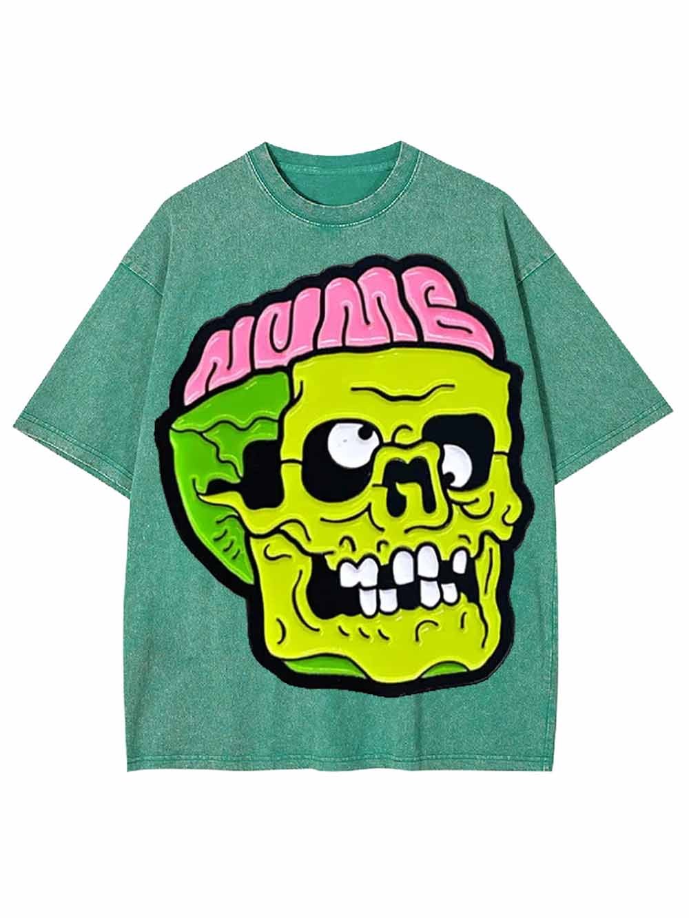Neon Mind Skull Washed Tshirt